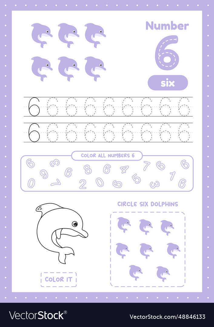 Trace color count on a4 page exercises vector image Trace color count on a4 page exercises