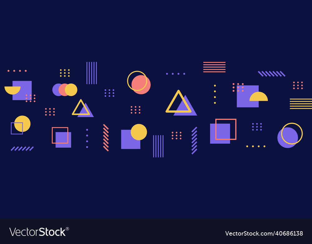 Abstract background with different geometric