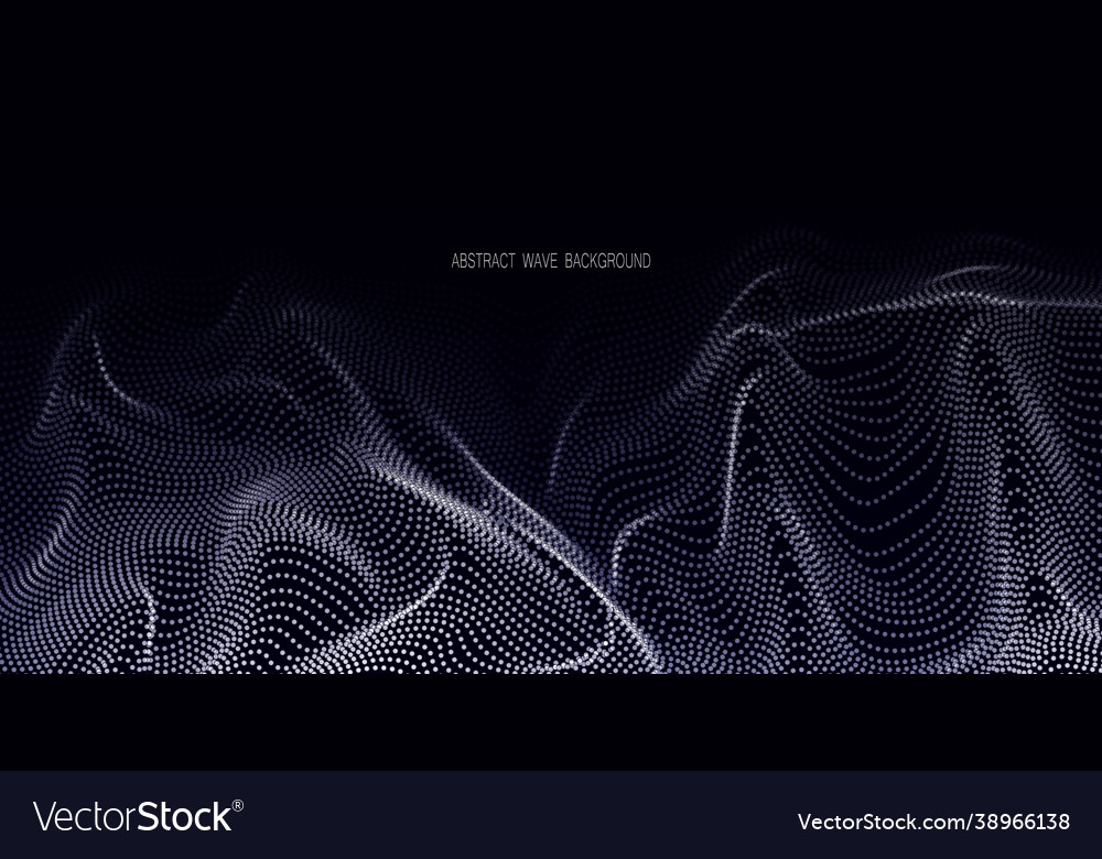 Abstrakte Welle Design Element Array leuchten Punkte vector image Abstrakte Welle Design Element Array leuchten Punkte