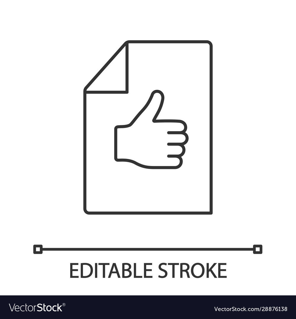 Approval document linear icon Vector Image Approval document linear icon