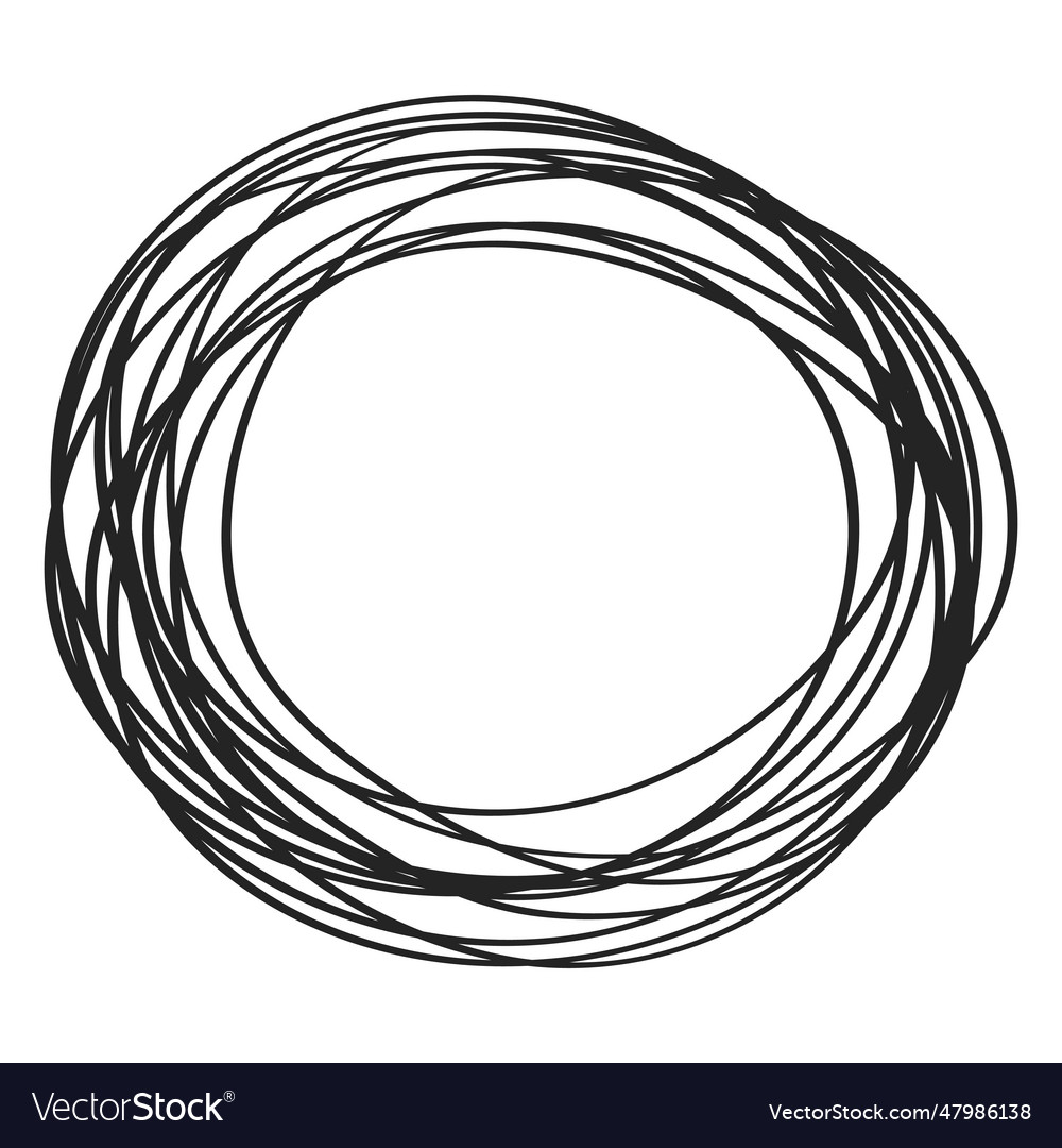 Circle doodle element Royalty Free Vector Image