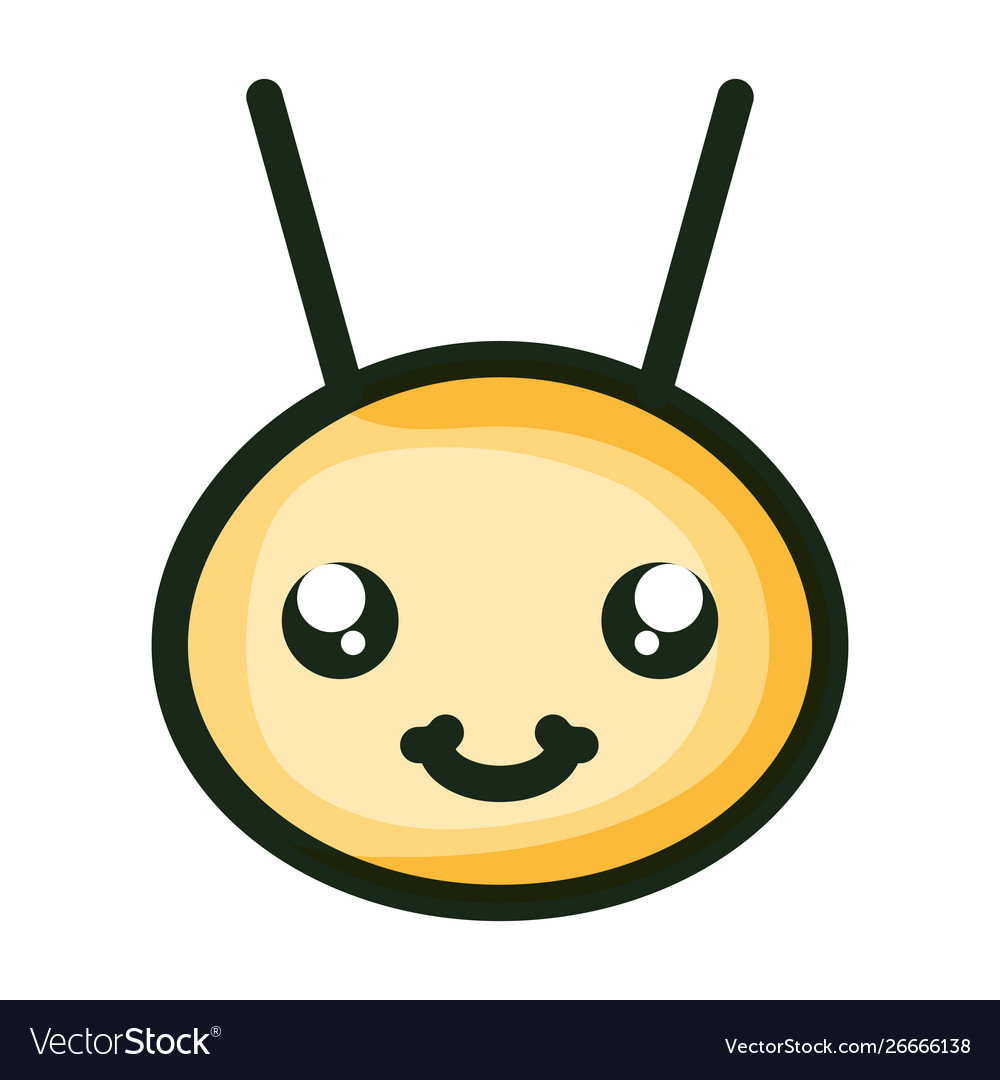 Cute little bee insect head