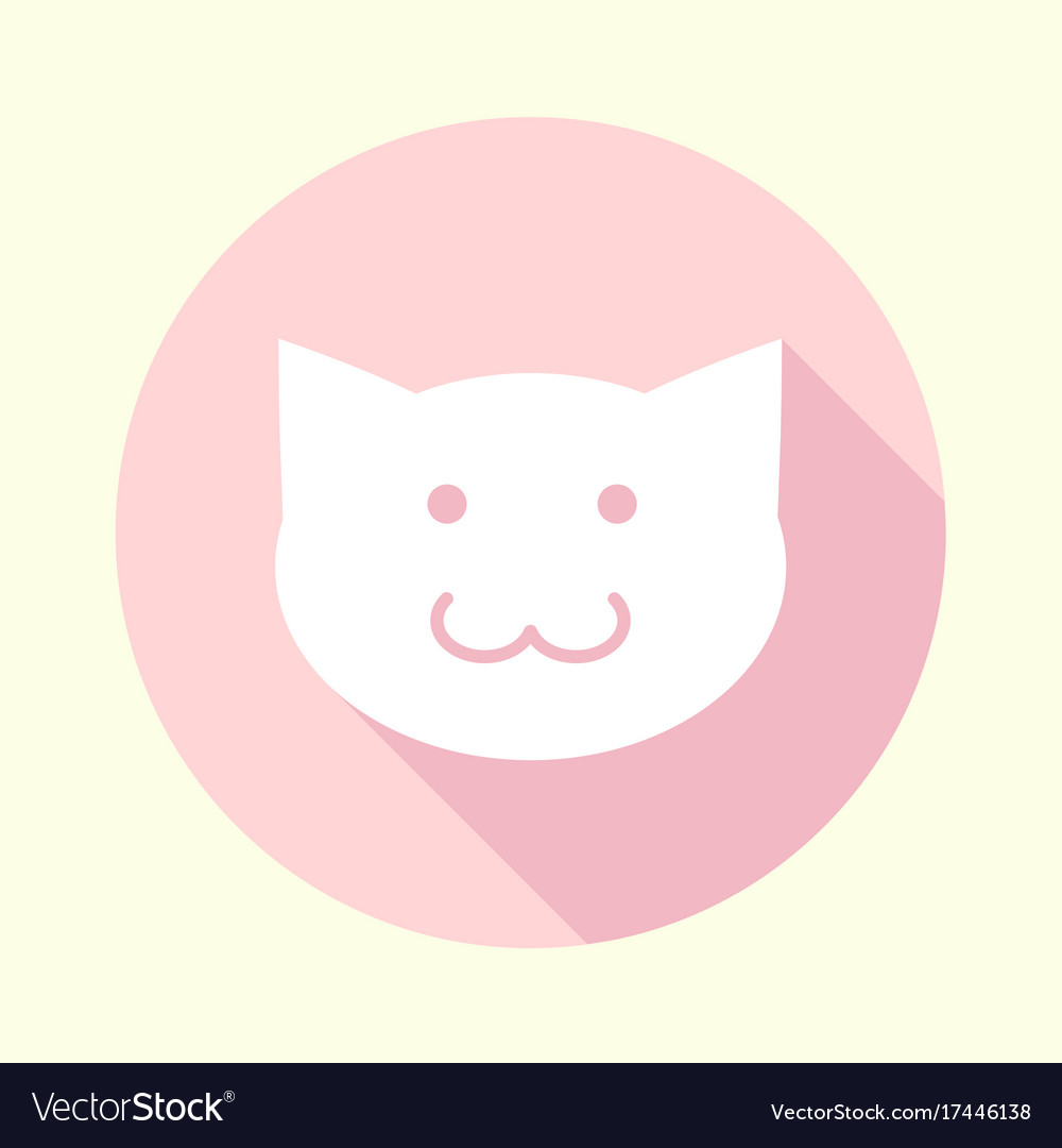 Kawaii cat flat Icon vector. Cute cat-flat illustration. Cute, icon cat cute  