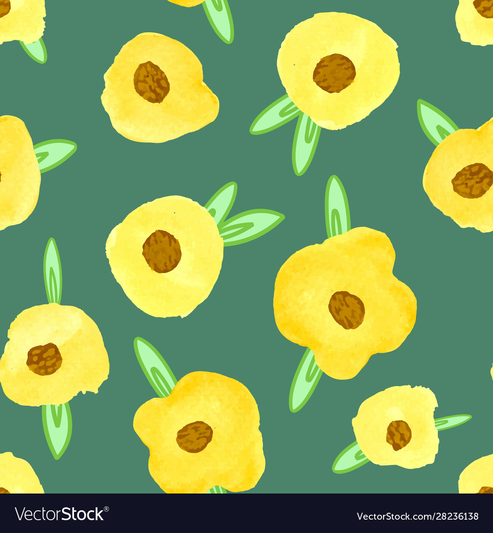 Flower watercolor seamless pattern background