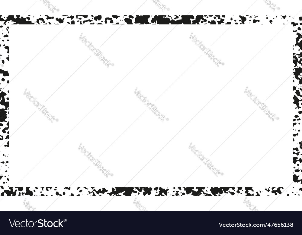Frame with rough texture black grunge rectangle Vector Image Frame with rough texture black grunge rectangle