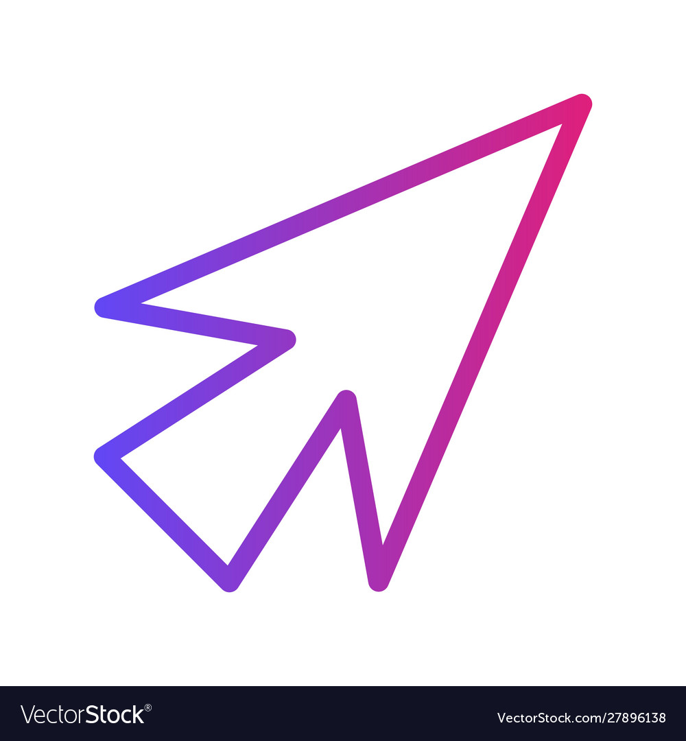 Gradient cursor icon with white background