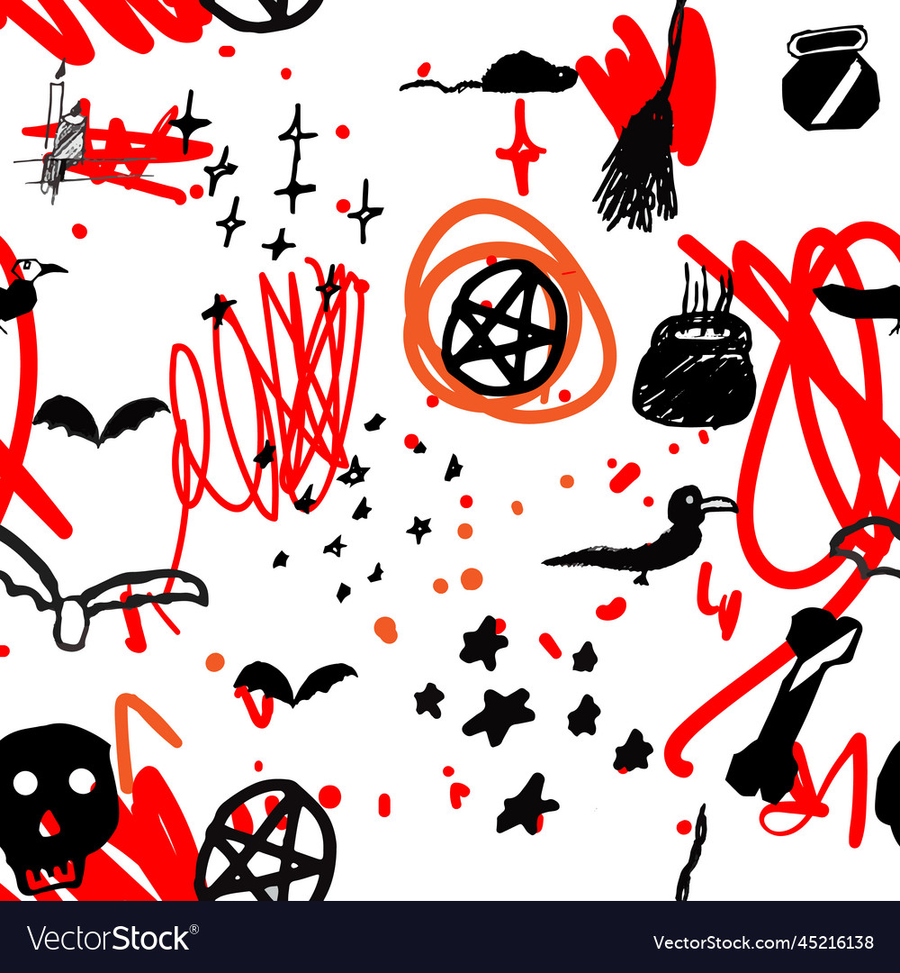 Halloween abstract seamless background red blood