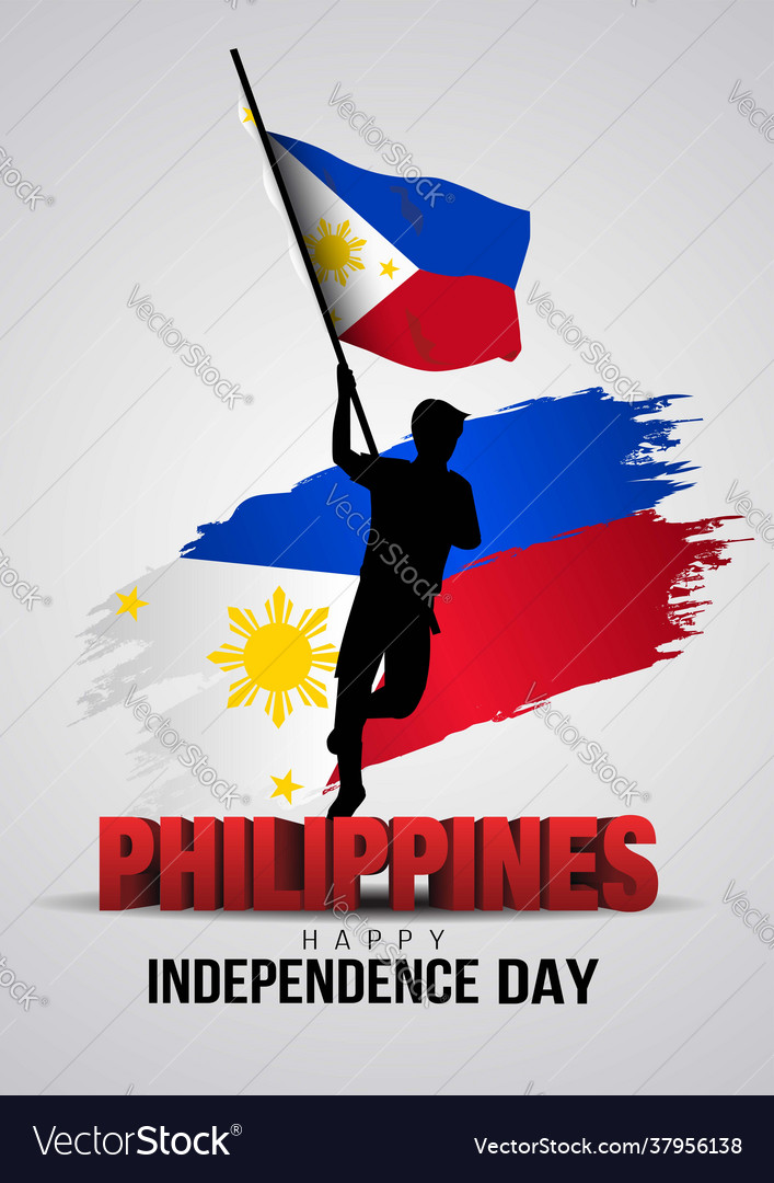 Happy independence day philippines philippine Vector Image