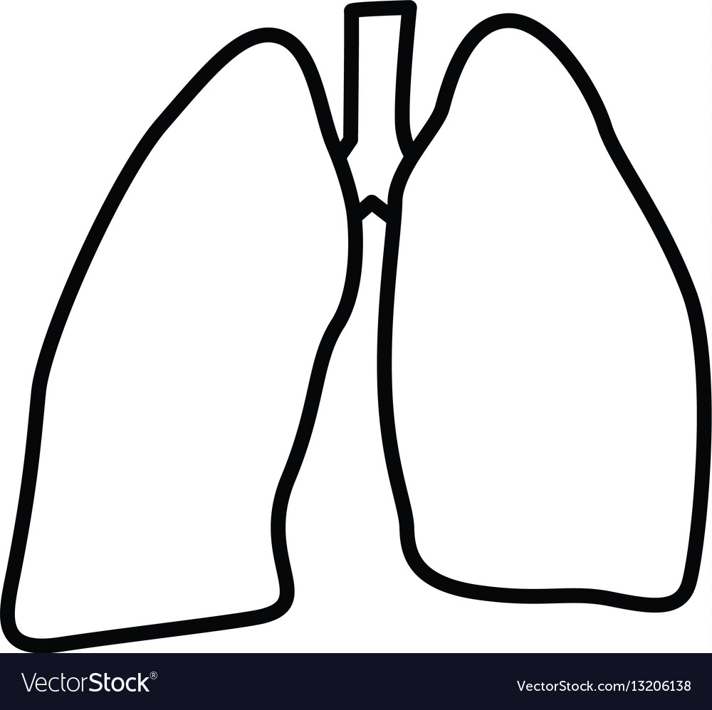 Human lungs symbol Royalty Free Vector Image - VectorStock