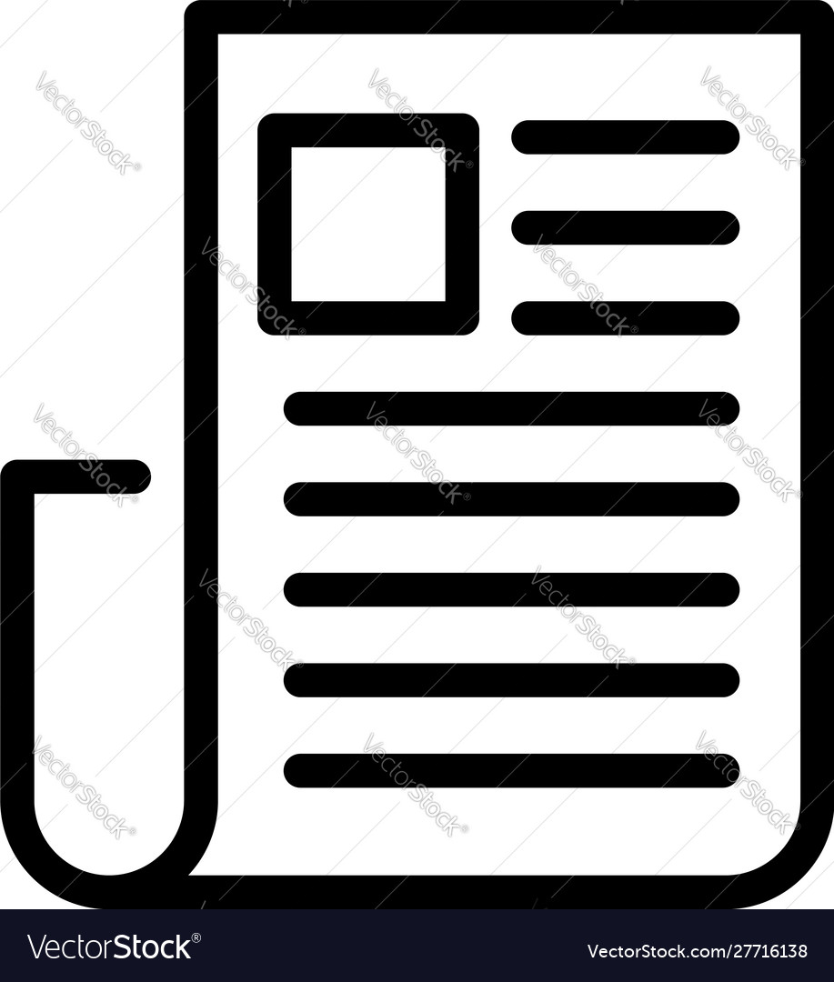 Job list icon outline style Royalty Free Vector Image