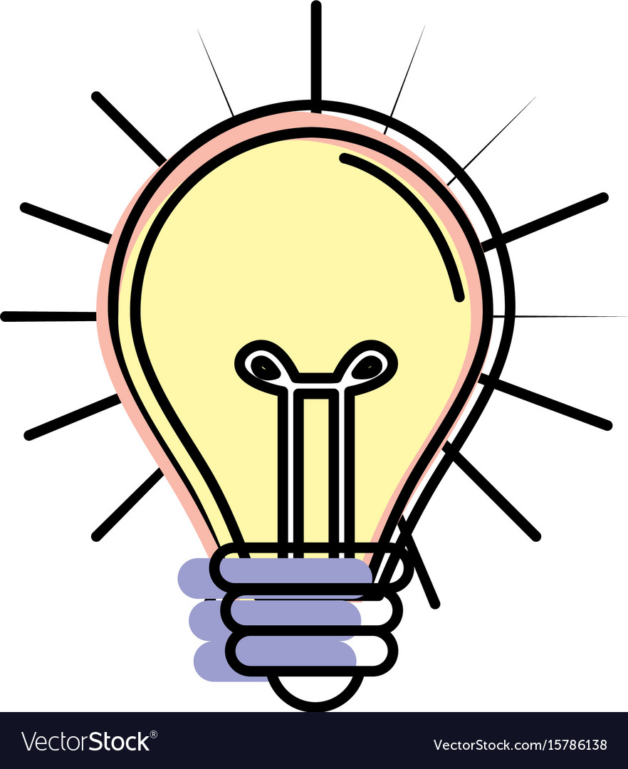 Light bulb idea to creative invention Royalty Free Vector