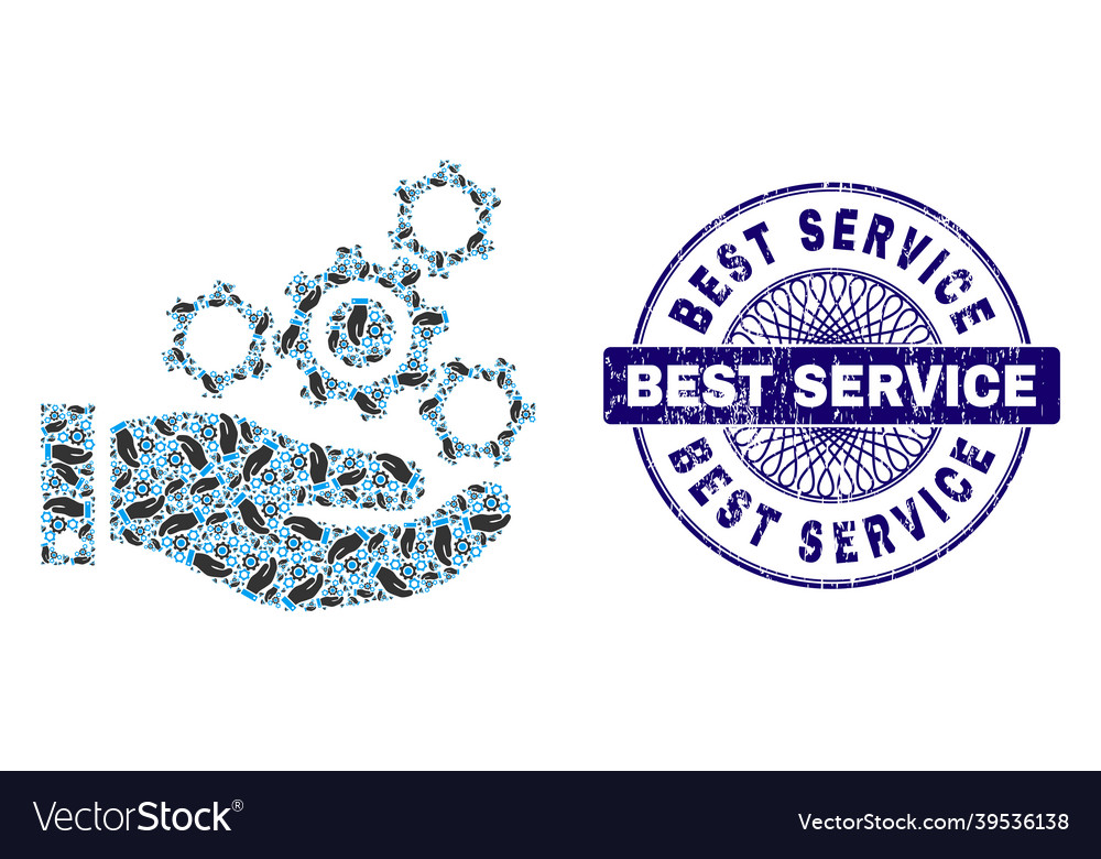 Mechanics service recursive mosaic of vector image Mechanics service recursive mosaic of
