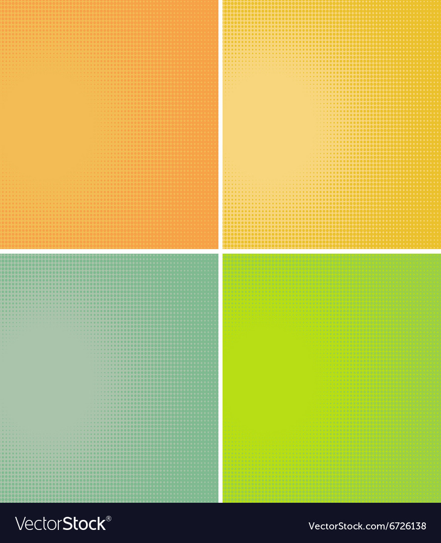 Radial light effect gradient in halftone style