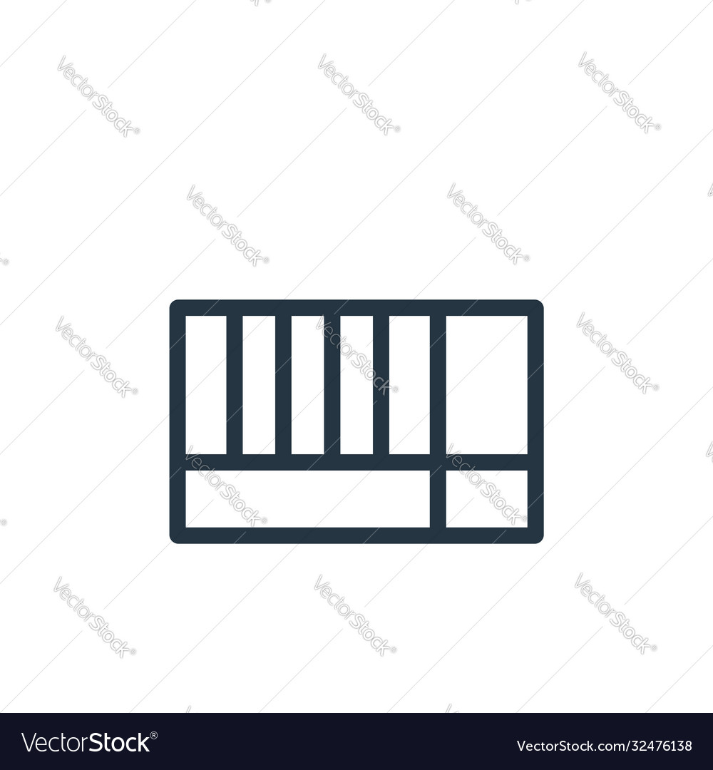 Rectangular icon editable stroke vector image Rectangular icon editable stroke