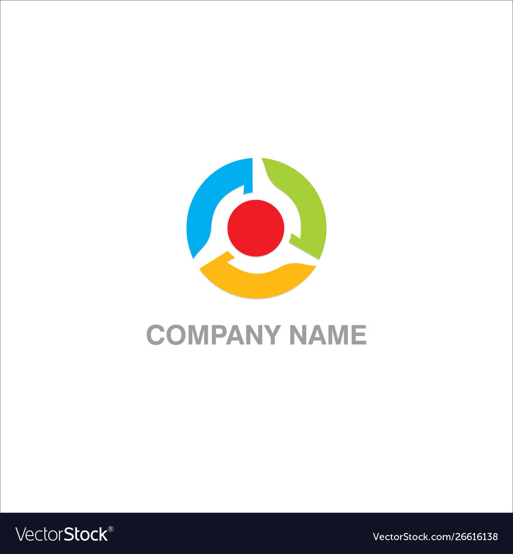 Round circle colored logo