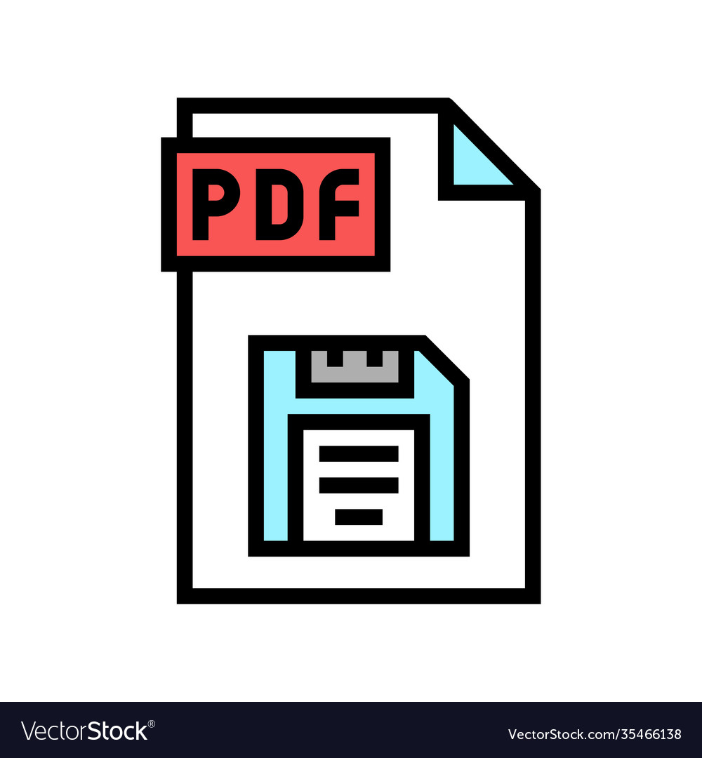 Save pdf file color icon