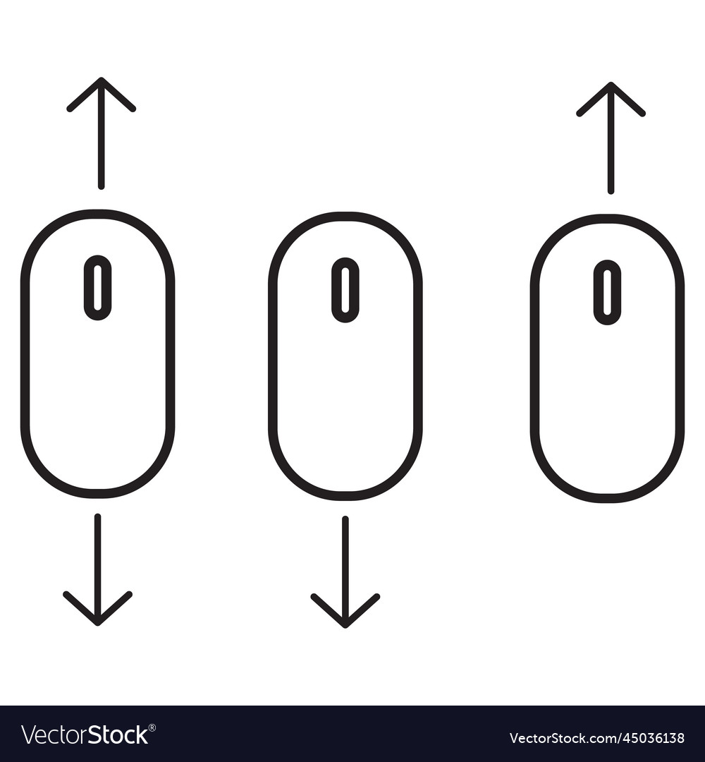 Scroll down and up computer mouse icon