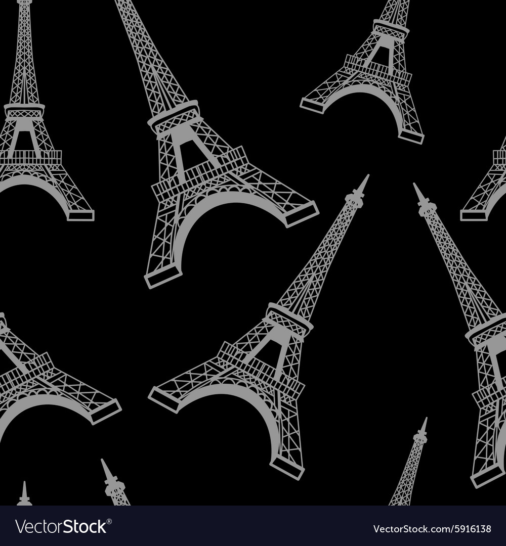 Seamless eiffel tower background pattern