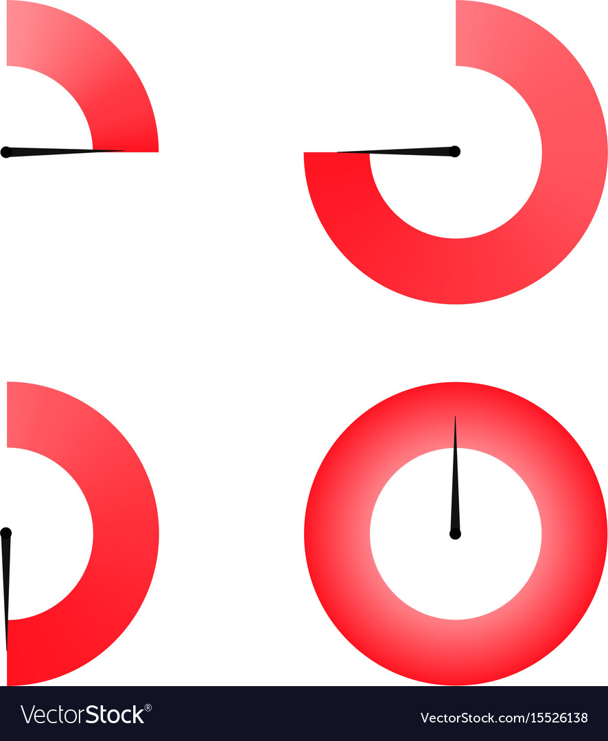 Set of red colored timers