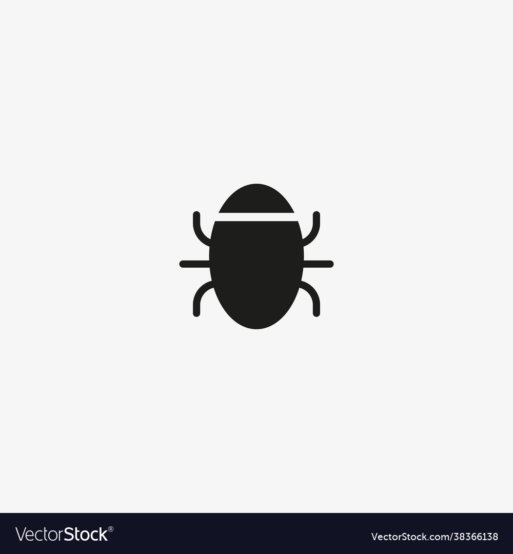 Software bug or program art icon for apps