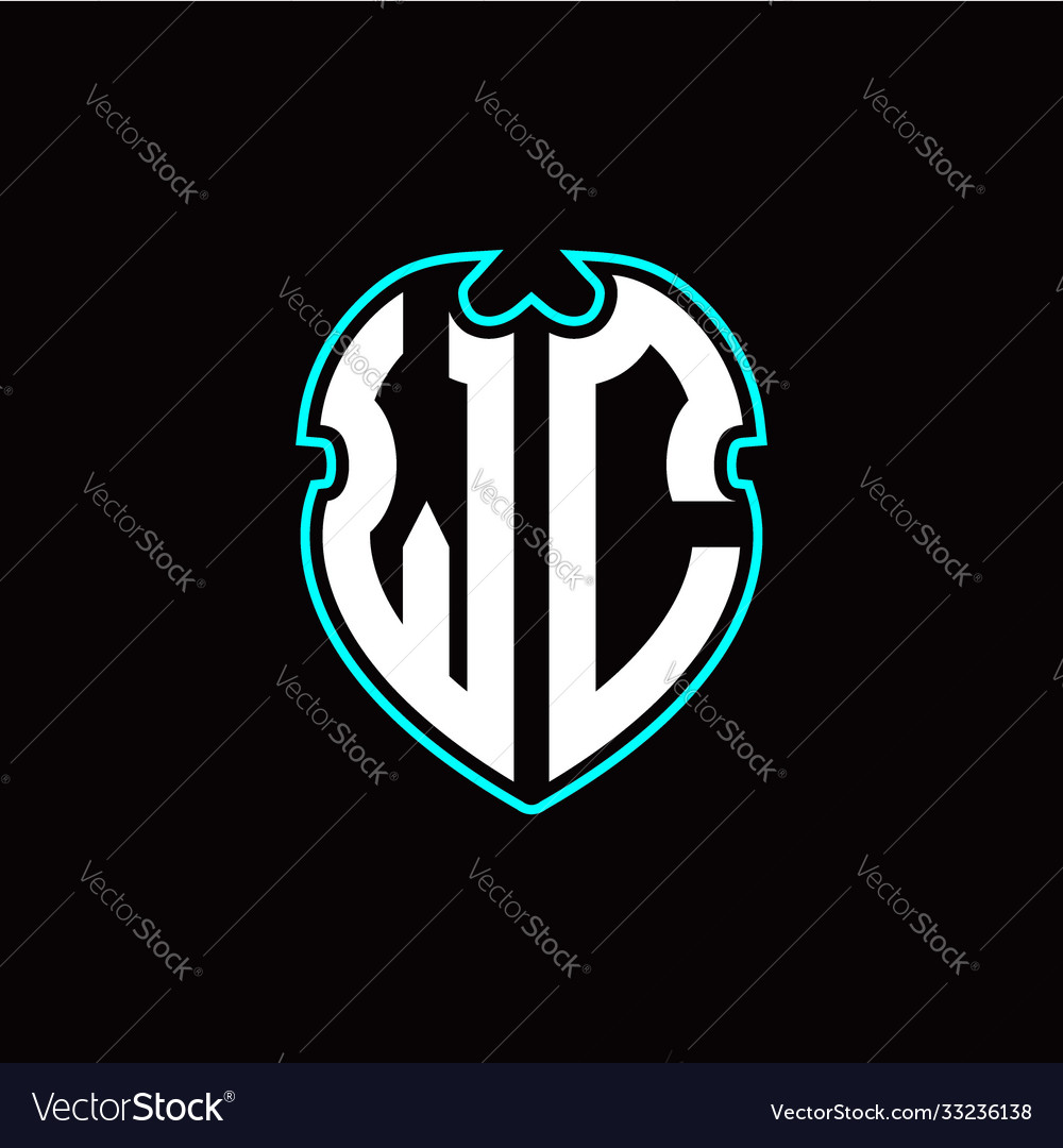 W c initial logo design with a shield shape vector image W c initial logo design with a shield shape
