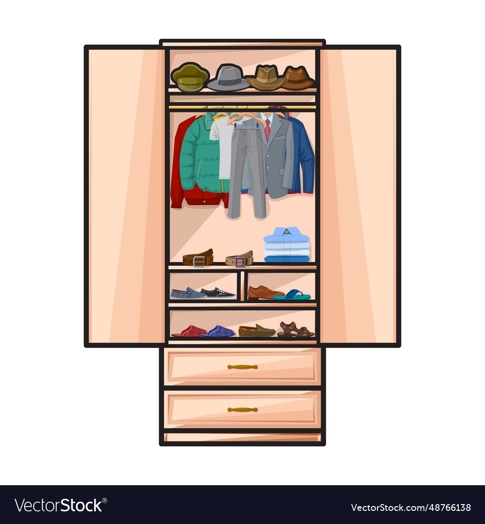 Wardrobe for clothes icon color logo