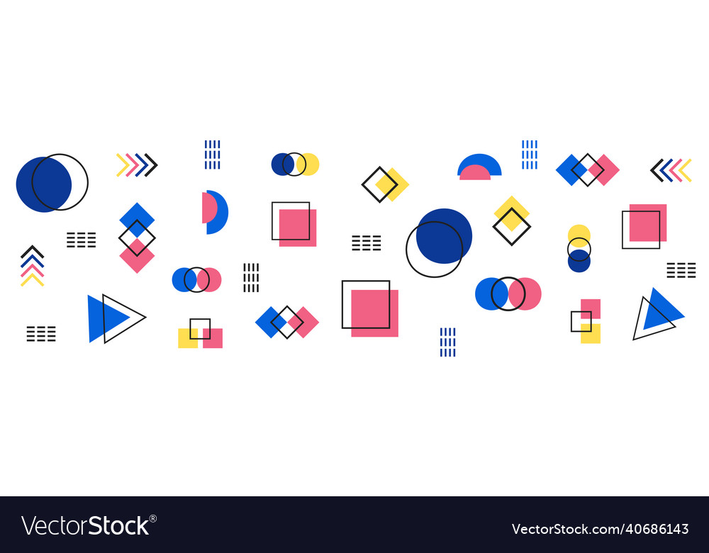 Abstract background with different geometric