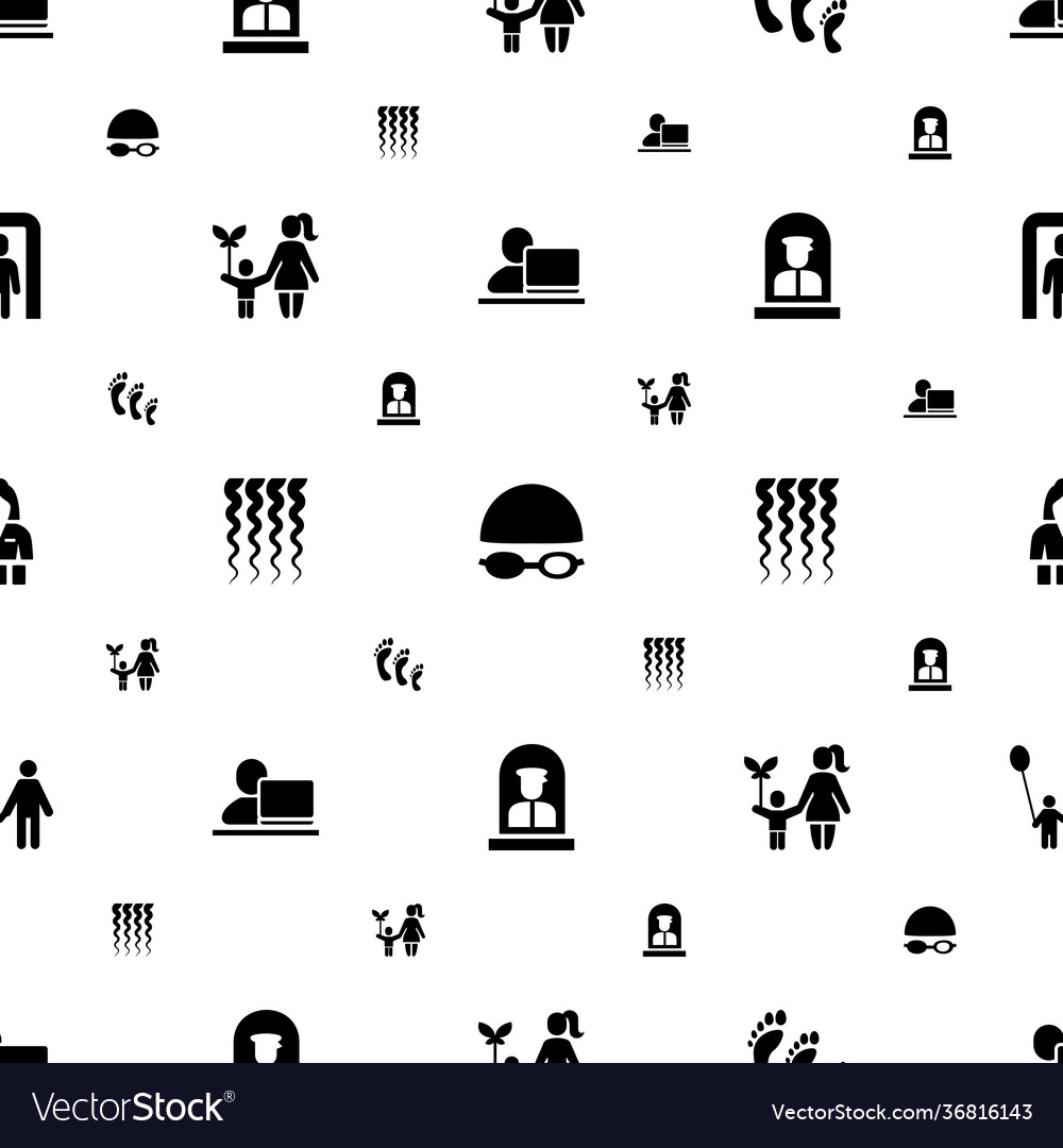 Adult icons pattern seamless white background