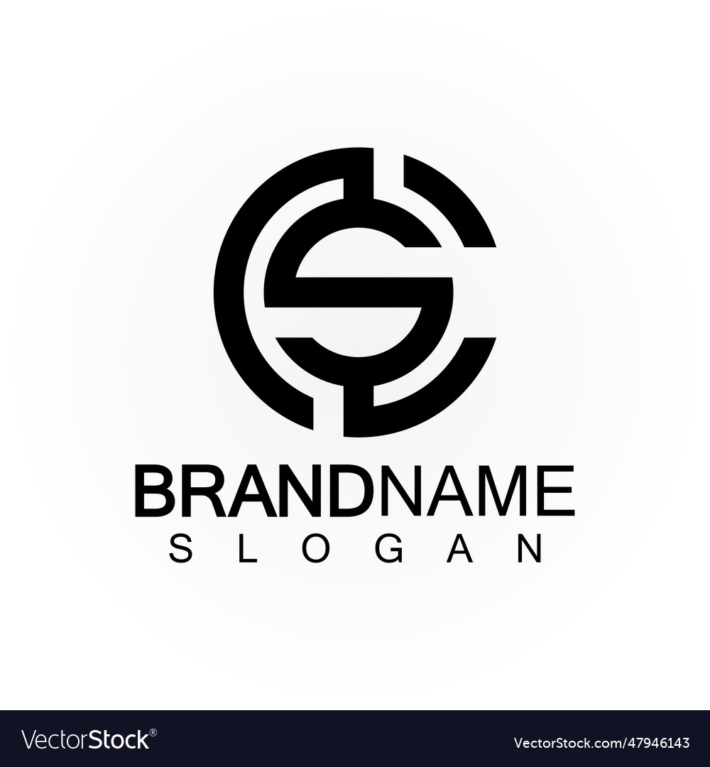 Alphabet letters monogram logo csscs and c vector image Alphabet letters monogram logo csscs and c