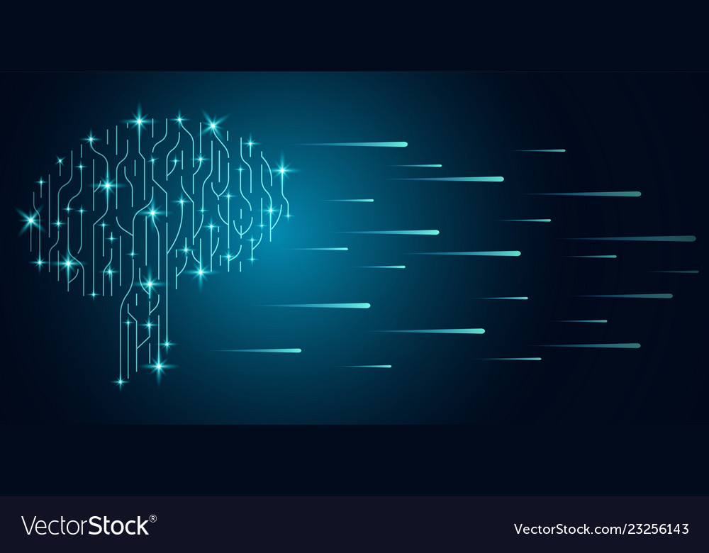 Big data and artificial intelligence concept vector image Big data and artificial intelligence concept