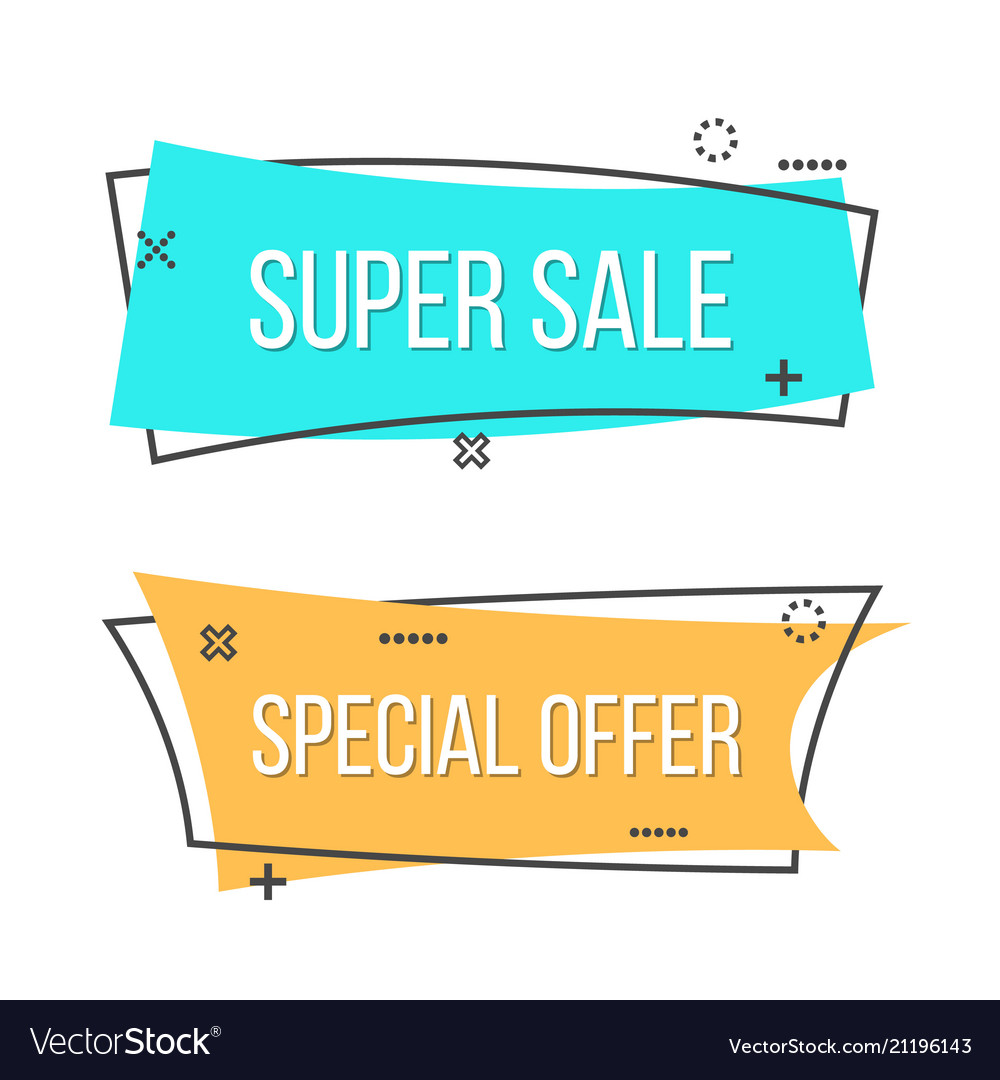 Creative Of Promotion Ribbon Royalty Free Vector Image