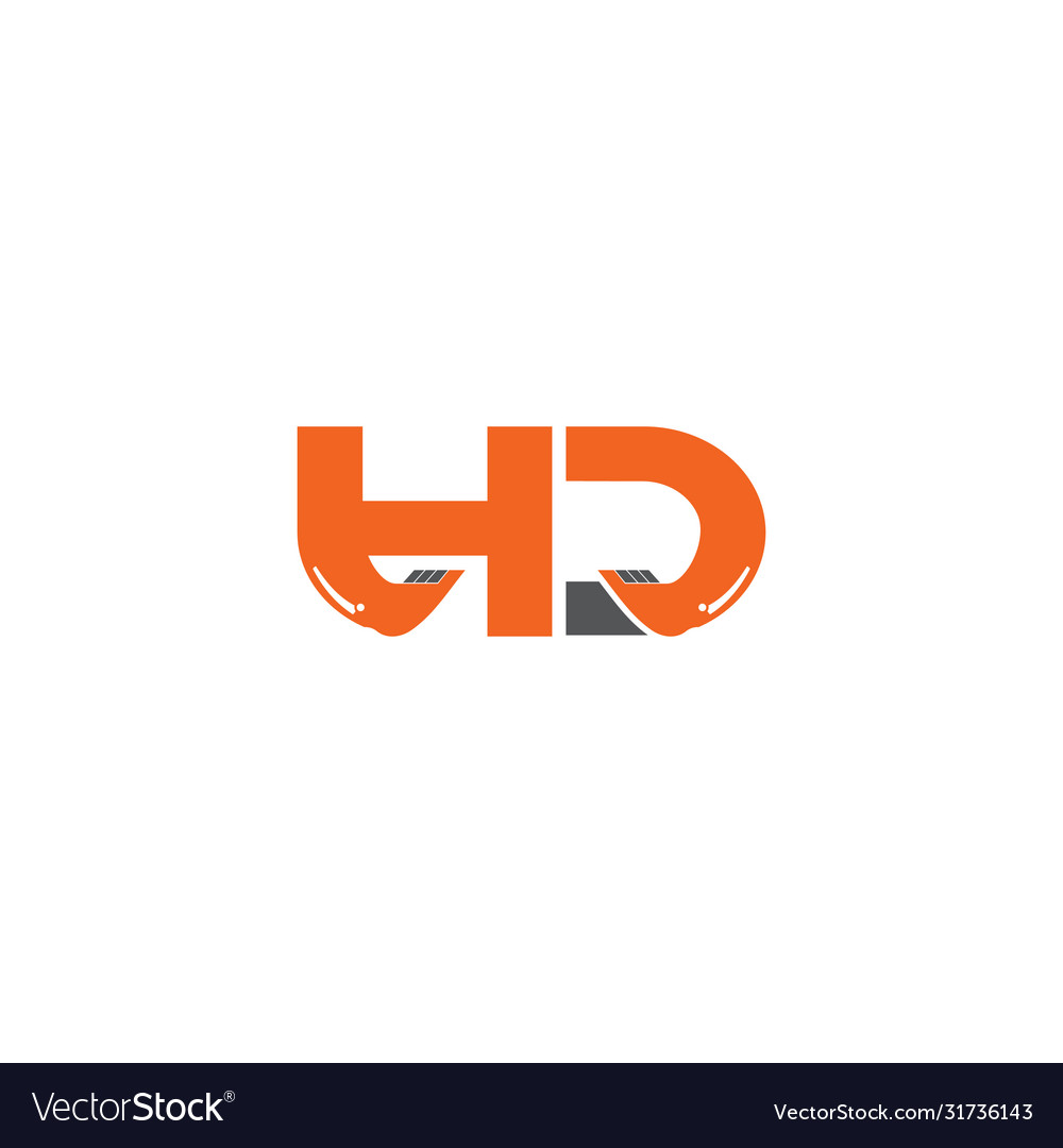 Hd letter logo icon design template elements Vector Image