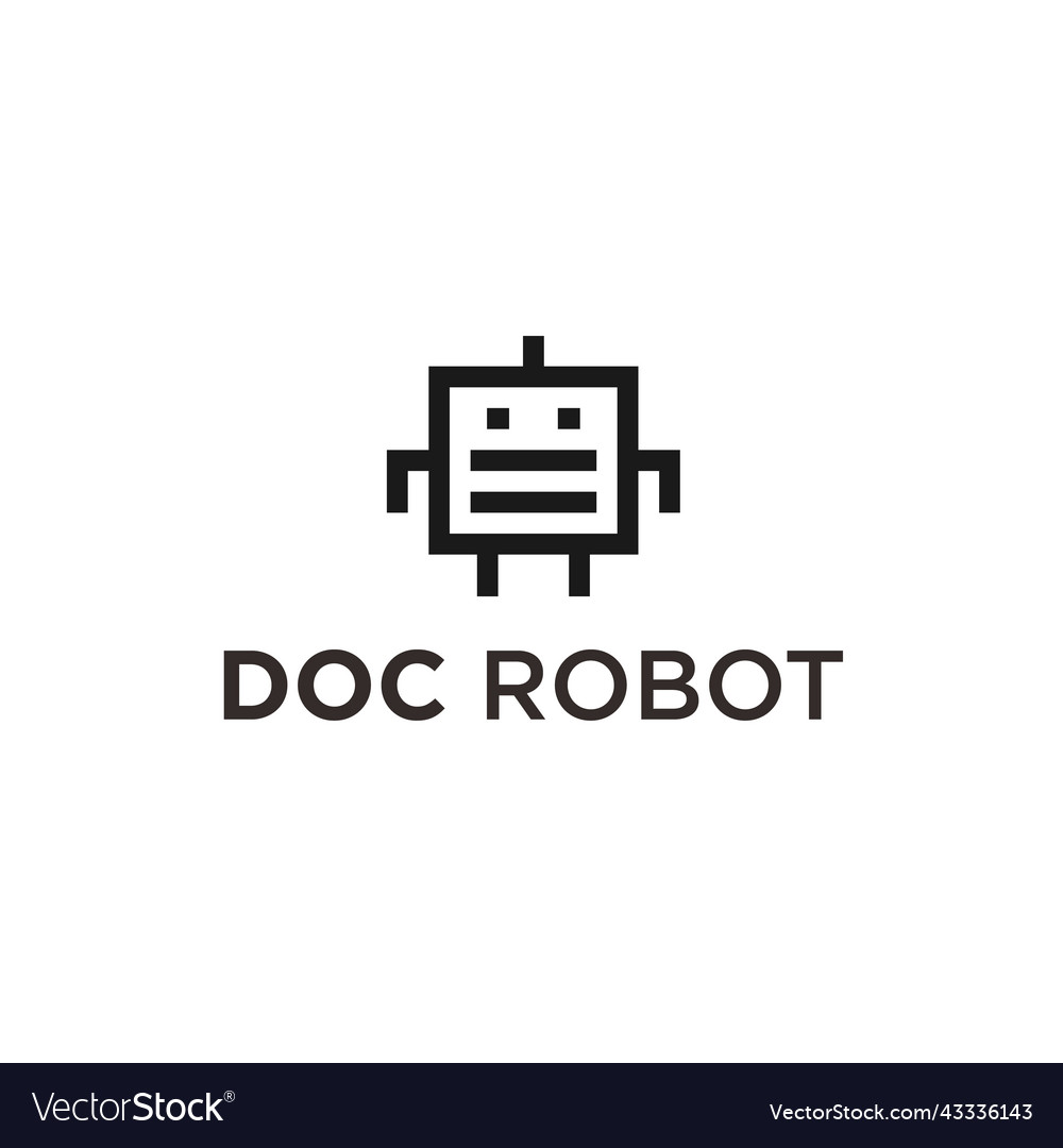 Robot document logo design