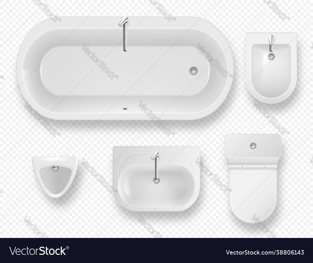 Set bathroom equipment modern lavatory items Vector Image