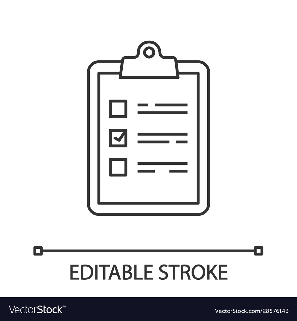 Task planning linear icon
