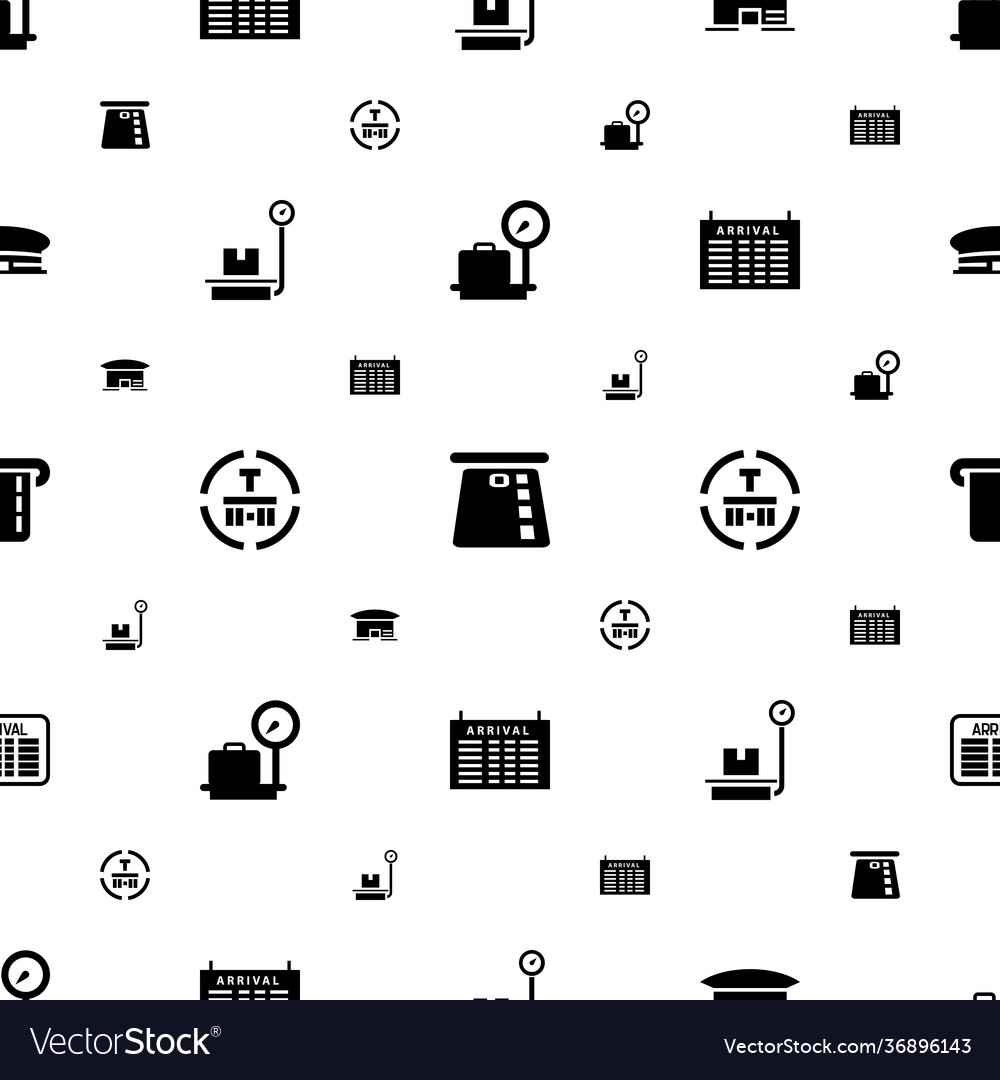 Terminal icons pattern seamless white background Vector Image Terminal icons pattern seamless white background