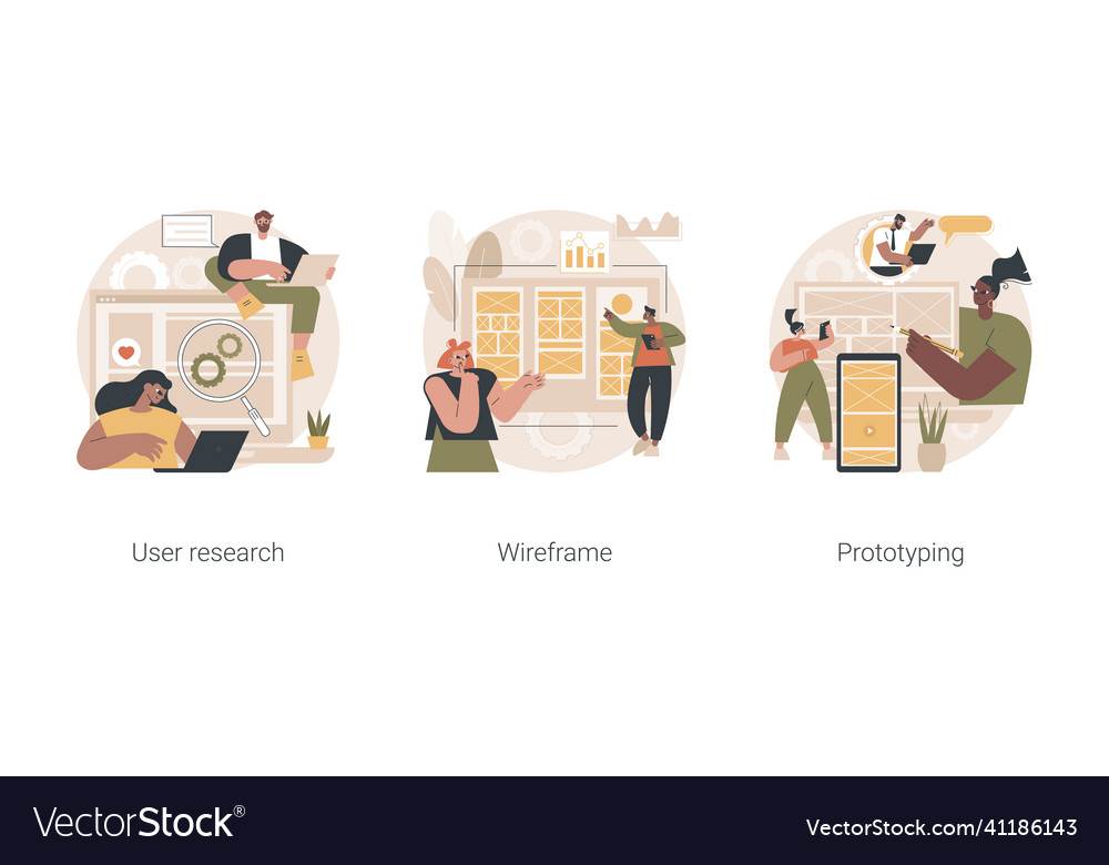 Ux design abstract concept Royalty Free Vector Image