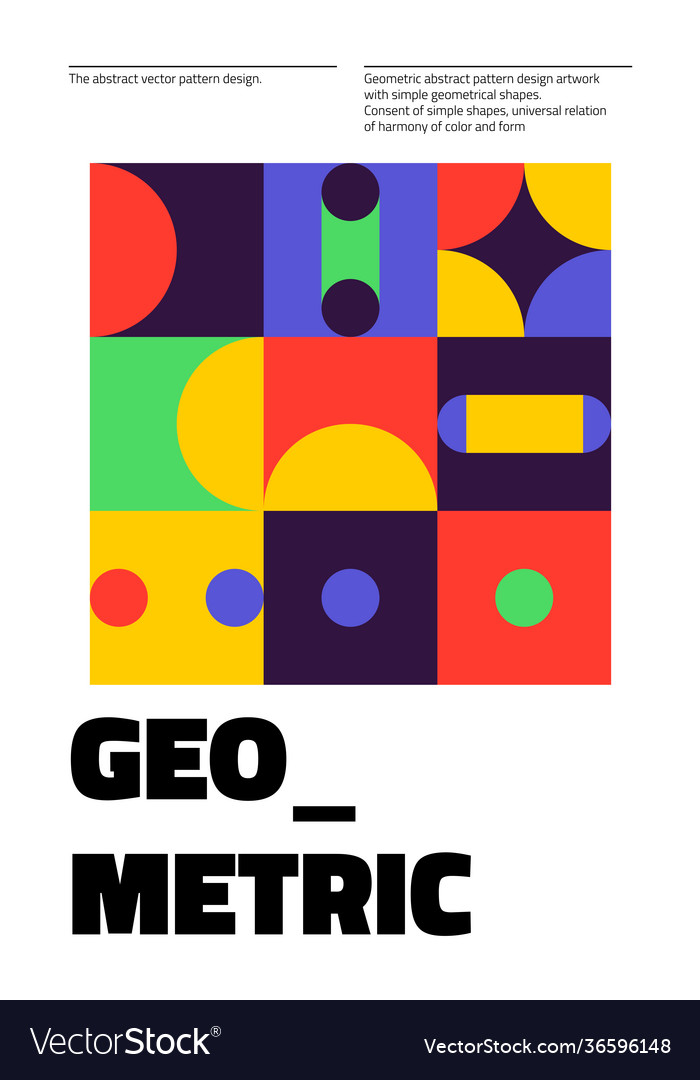Abstrakte Geometrie Poster Design vector image Abstrakte Geometrie Poster Design