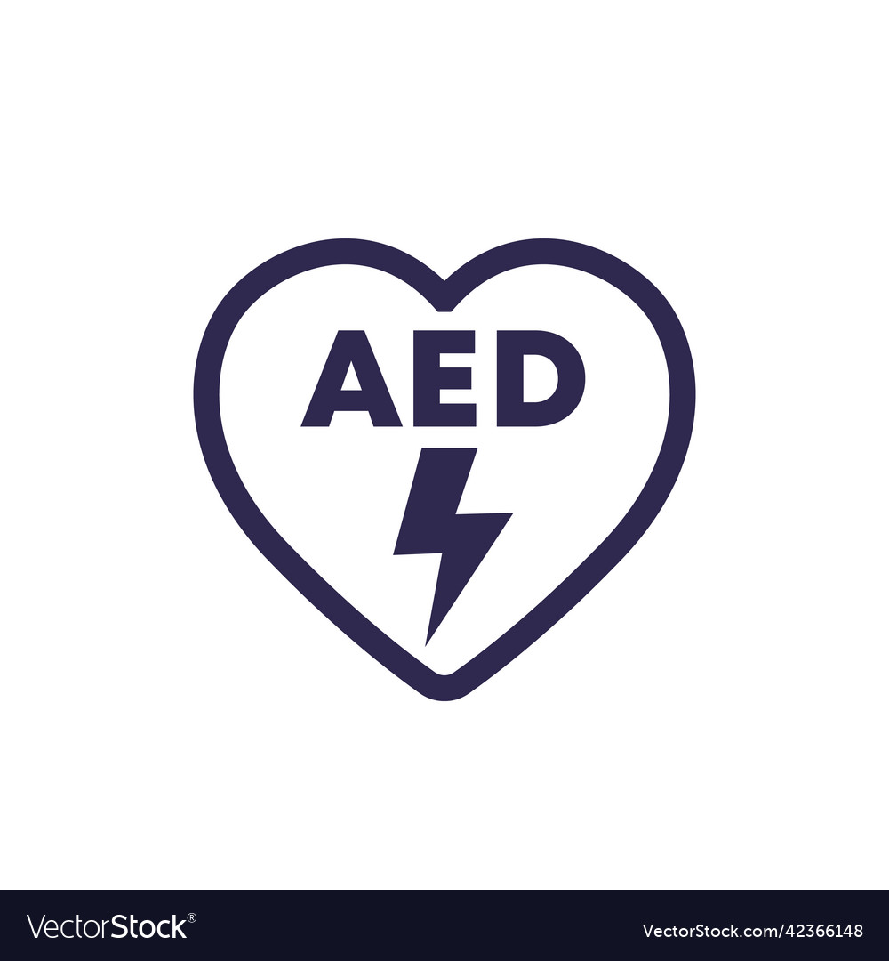 Aed icon automated external defibrillator