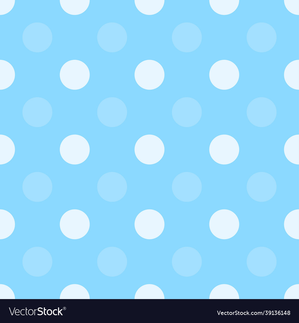 Blue dots half drop repeat seamless pattern Vector Image Blue dots half drop repeat seamless pattern