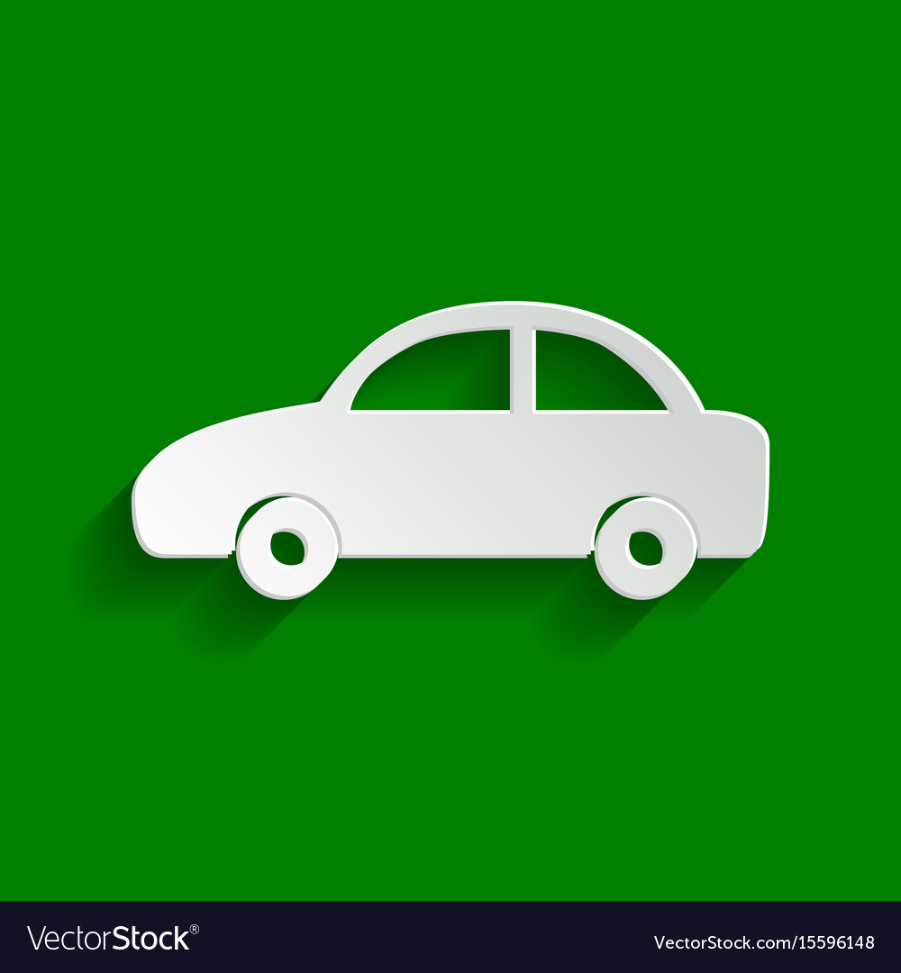 Car sign paper whitish icon