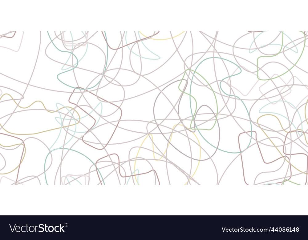 Chaotic simple seamless pattern textile one line vector image Chaotic simple seamless pattern textile one line