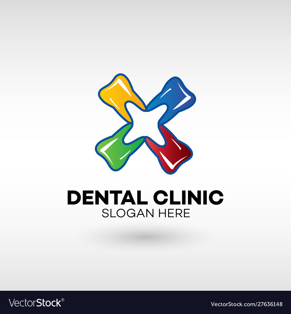 Dental clinic logo for care tooth abstract