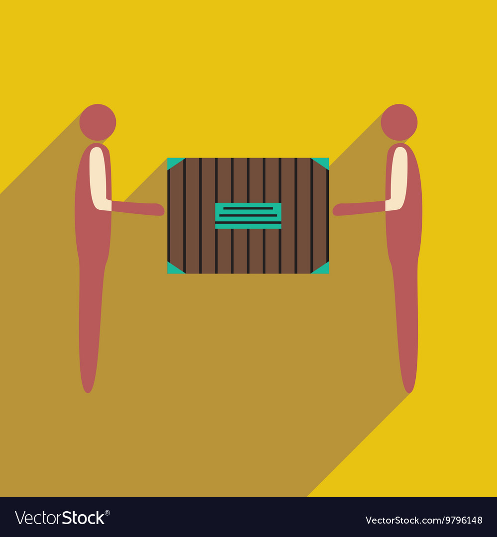 Flat with shadow icon and mobile application