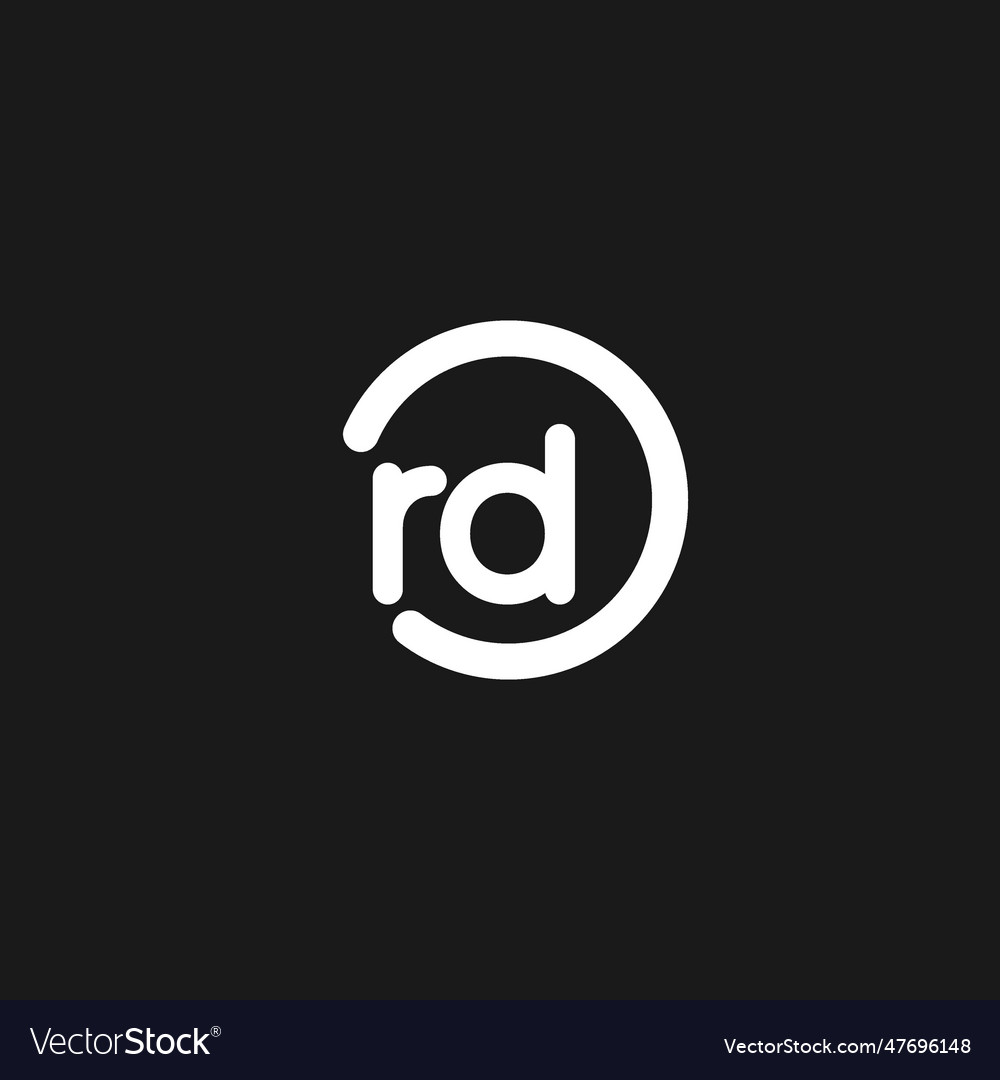 Initials rd logo monogram with simple circles