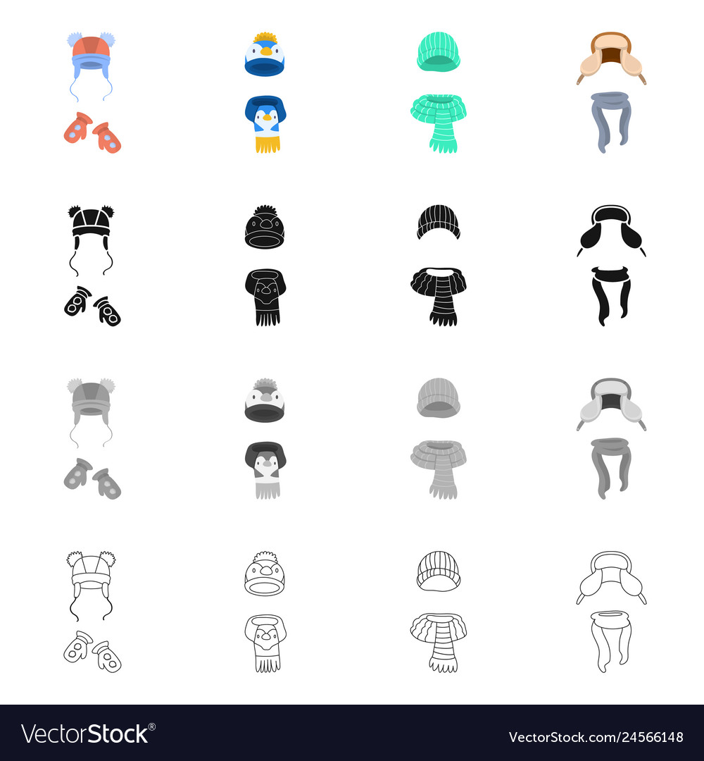 Isolated object of clothes and texture sign set