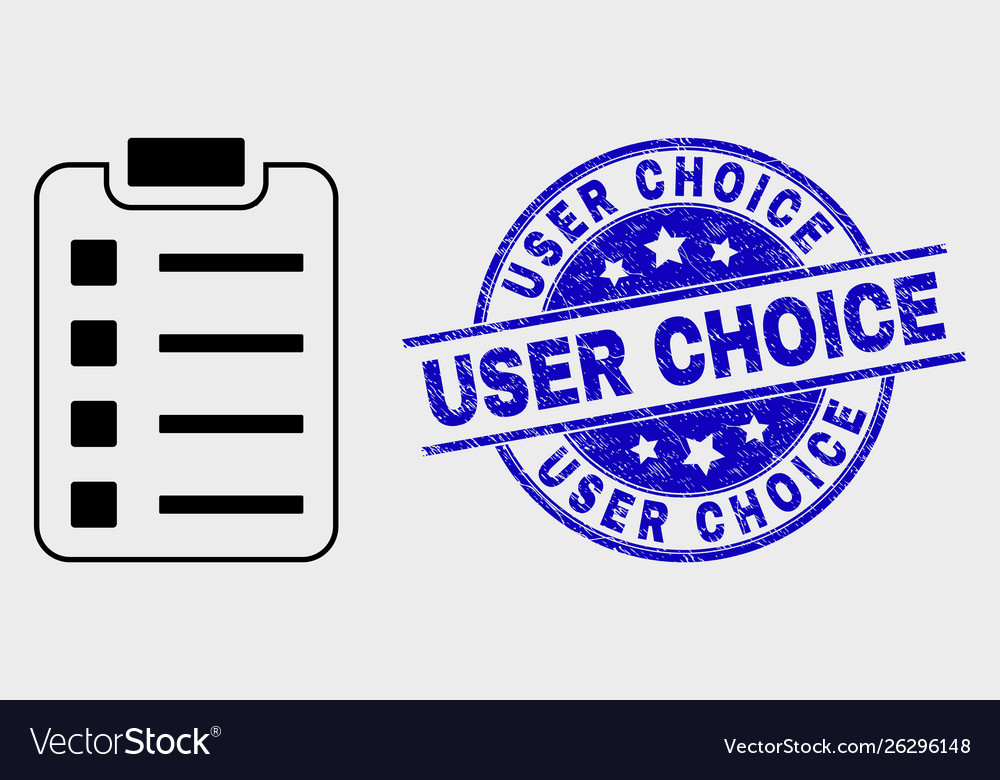 Line items pad icon and distress user vector image Line items pad icon and distress user