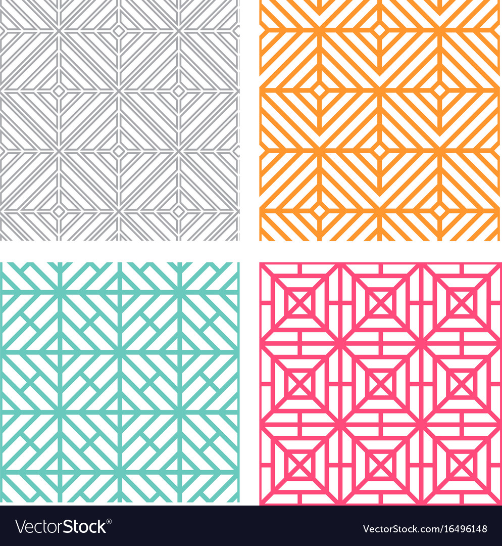 Seamless geometric line pattern in korean style Vector Image