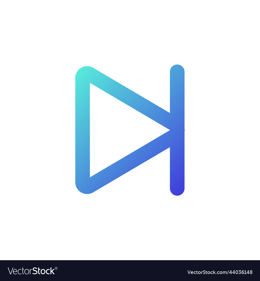 Direkt zum Ende Pixel perfekte Gradienten linear ui icon vector image Direkt zum Ende Pixel perfekte Gradienten linear ui icon