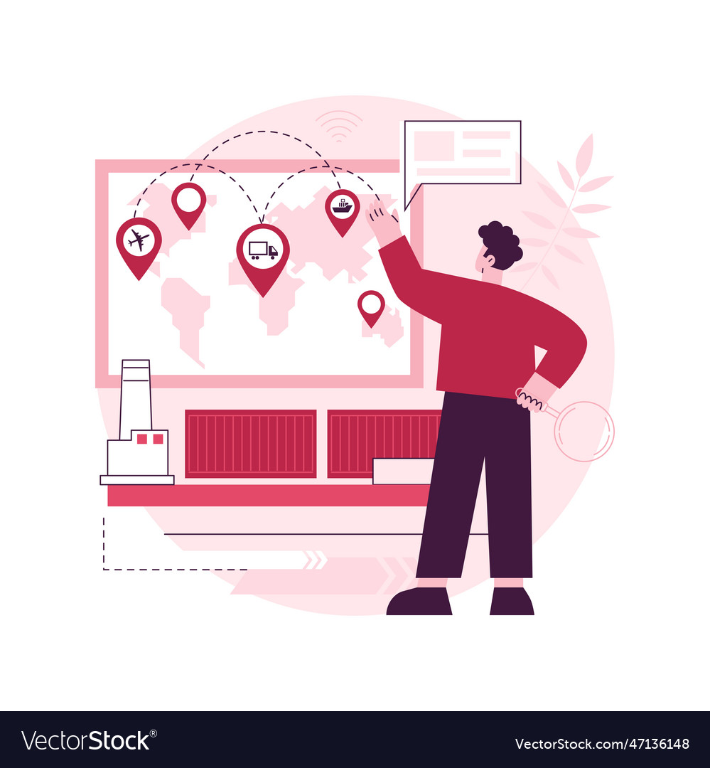 Supply chain analytics abstract concept